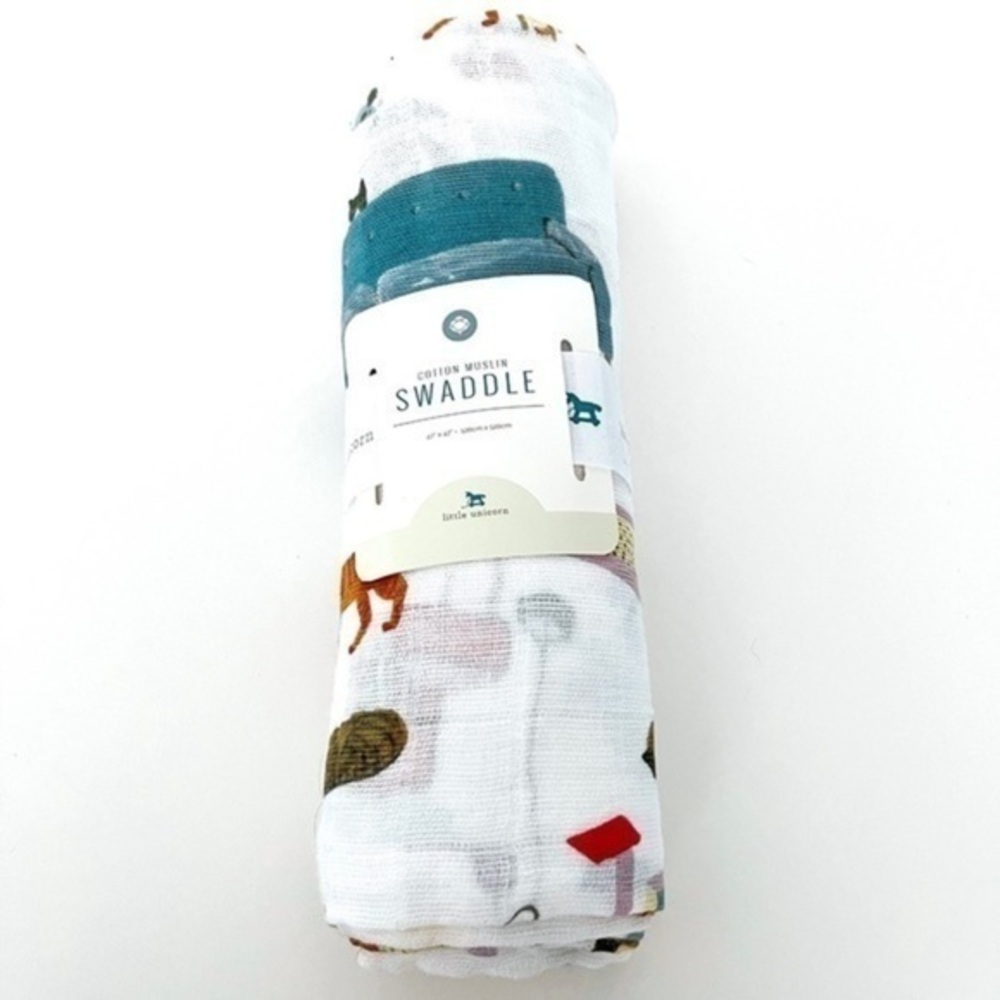 Little Unicorn Cotton Muslin Swaddle Single Meow​​​​